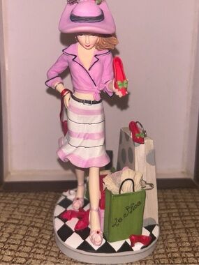 Liquido Pink and White Fashion Figurine